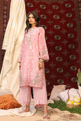 DA-2131 PINK 2PCS  EMBROIDERED KURTA WITH TROUSER